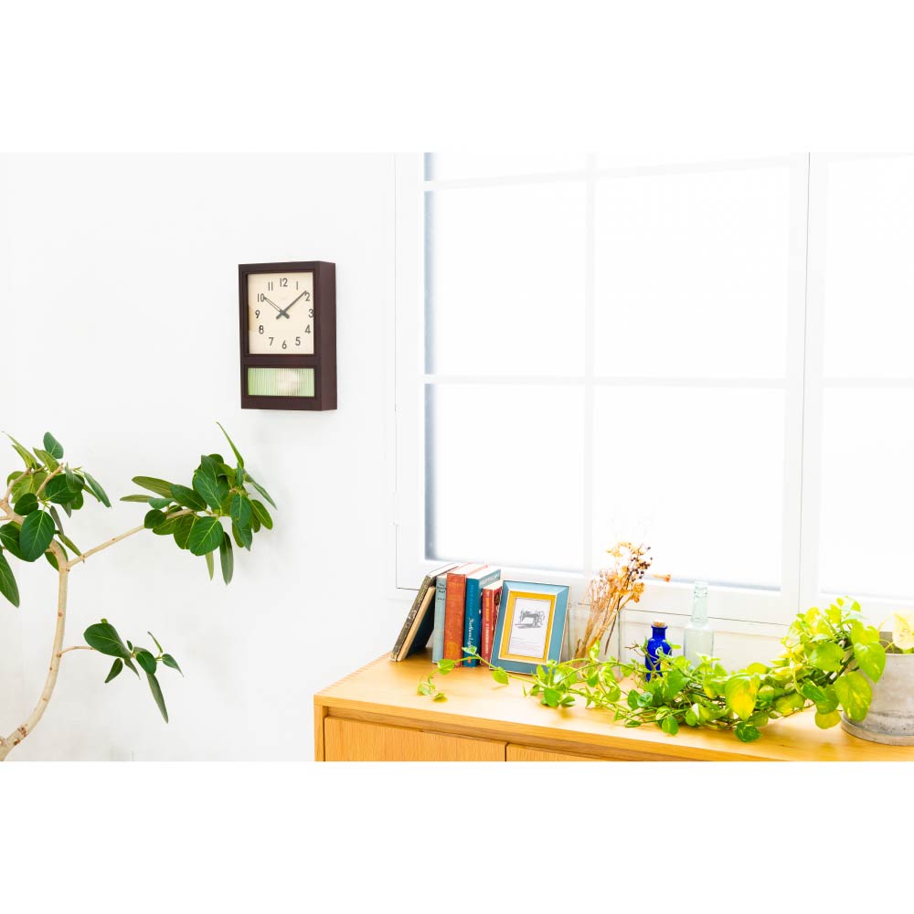 CHAMBRE FROSTED PENDULUM CLOCK DARK BROWN CH-037DB シャンブル 壁掛け時計