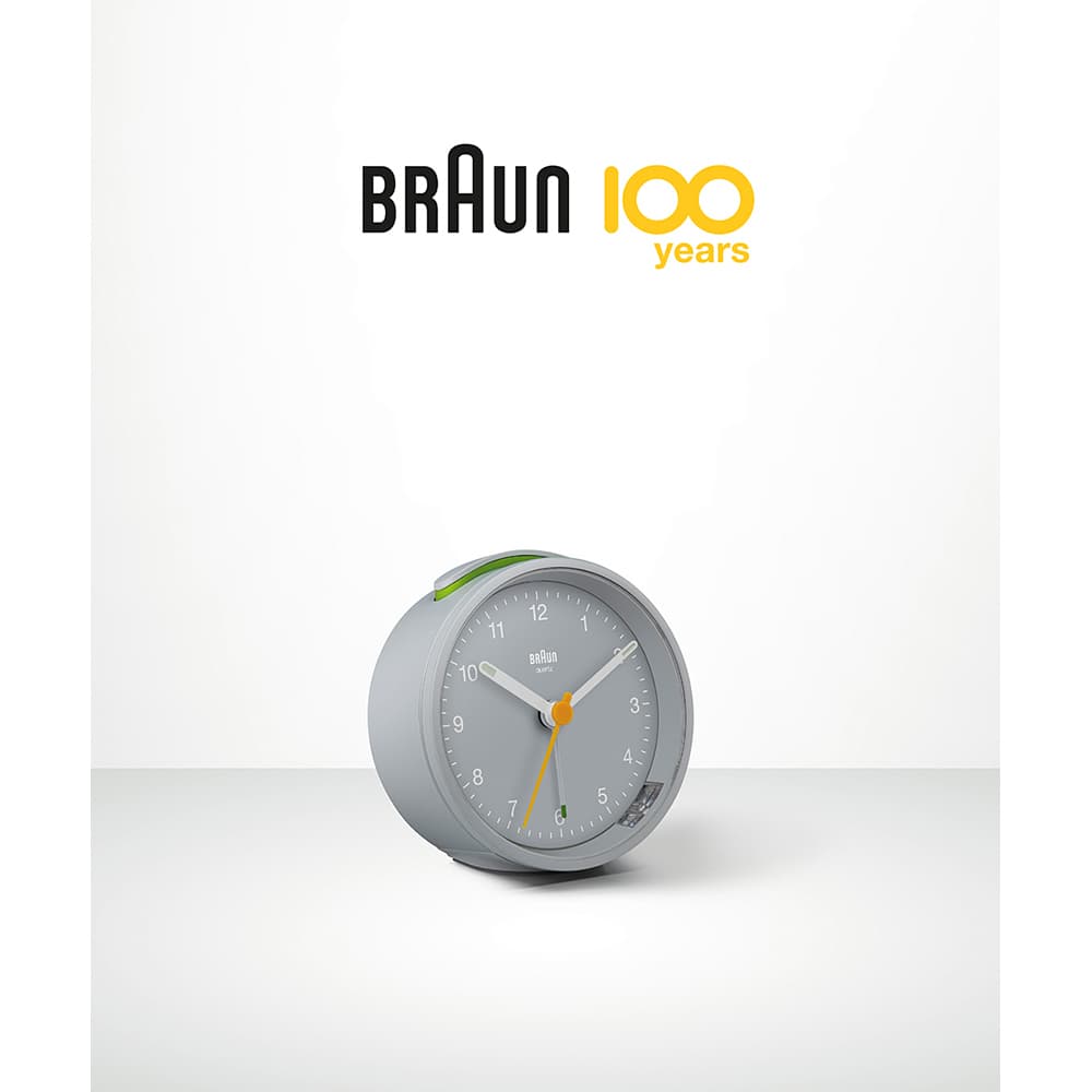 BRAUN 100th Anniversary Classic Analog Alarm Clock BC12G