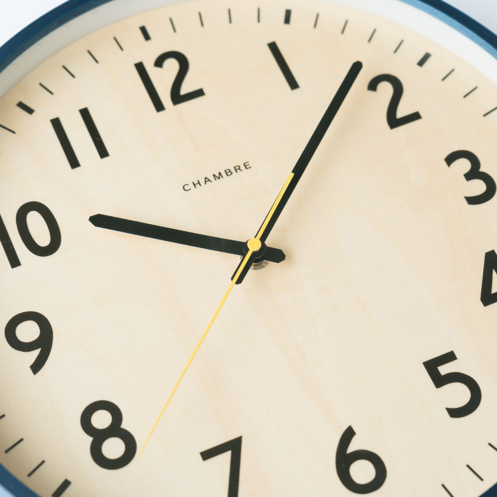 CHAMBRE SHAPELY CLOCK NAVY CH-064NV 電波時計 シャンブル 壁掛け時計