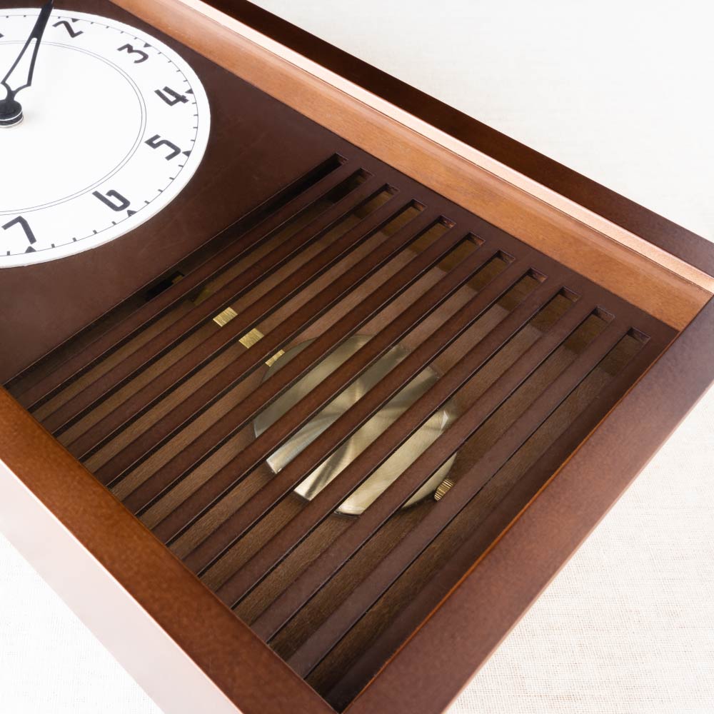CHAMBRE LATTICE PENDULUM CLOCK DARK BROWN CH-058DB