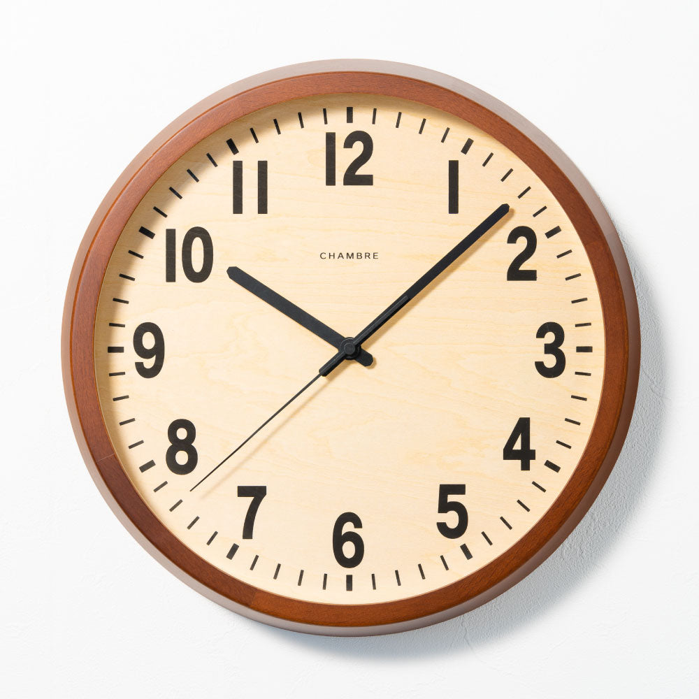 CHAMBRE PUBLIC CLOCK CAFE BROWN CH-027CBR 電波時計 シャンブル 壁掛け時計