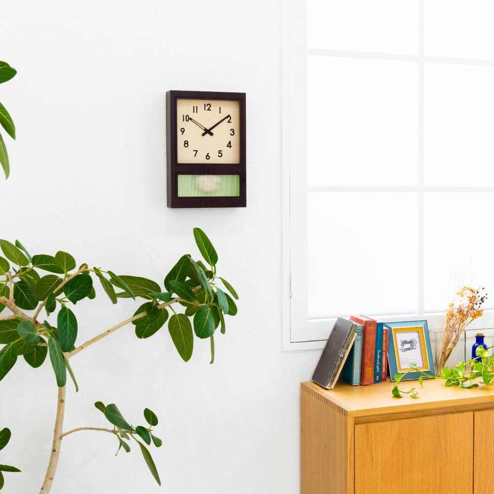 CHAMBRE FROSTED PENDULUM CLOCK DARK BROWN CH-037DB シャンブル 壁掛け時計