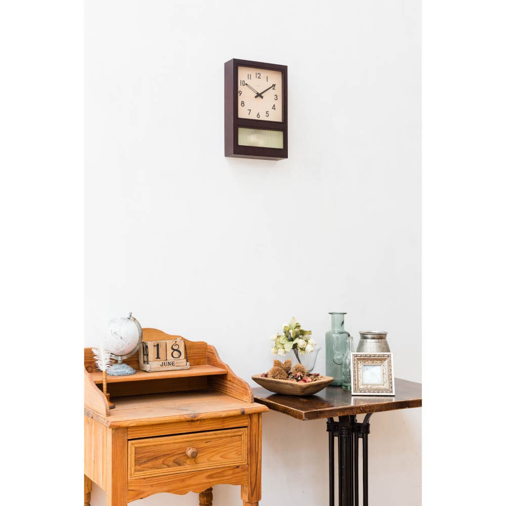 CHAMBRE FROSTED PENDULUM CLOCK DARK BROWN CH-037DB シャンブル 壁掛け時計