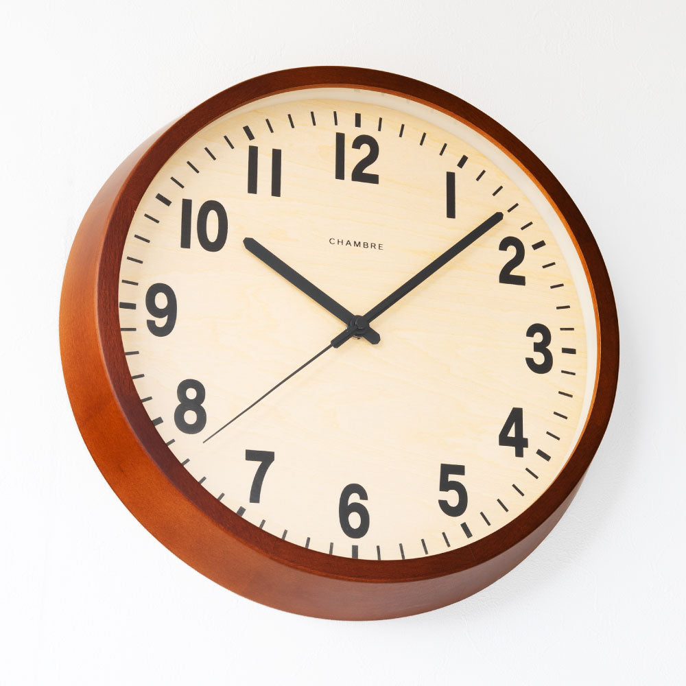 CHAMBRE PUBLIC CLOCK CAFE BROWN CH-027CBR 電波時計 シャンブル 壁掛け時計