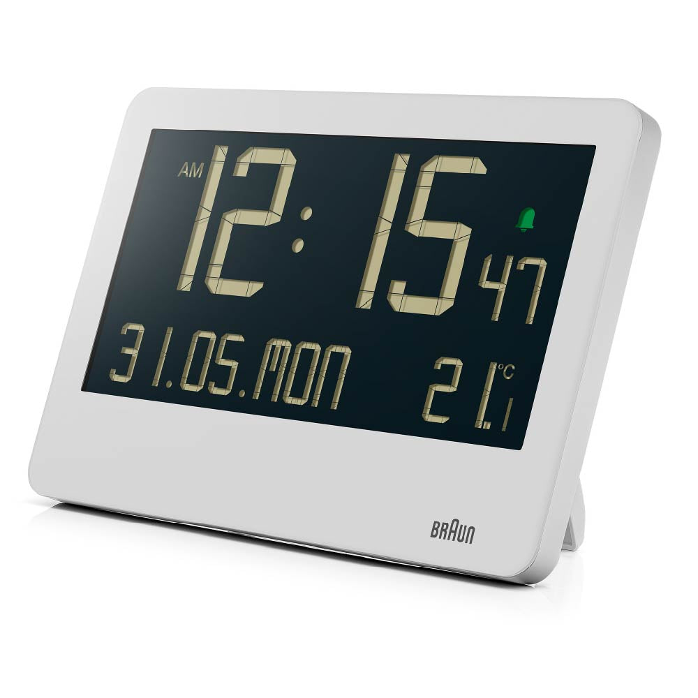 BRAUN DIGITAL ALARM CLOCK WHITE BC14W デジタルクロック
