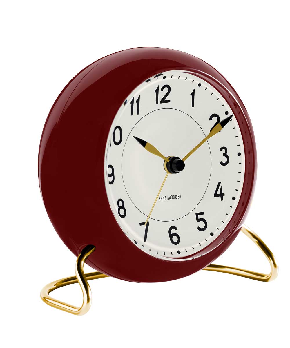 ARNE JACOBSEN Table Clock Station BURGUNDY AJ43676 アルネヤコブセン 置き時計