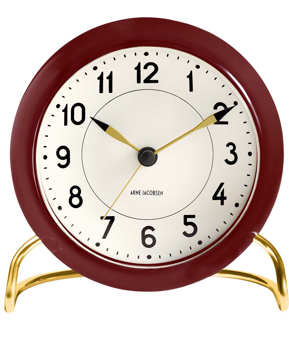 ARNE JACOBSEN Table Clock Station BURGUNDY AJ43676 アルネヤコブセン 置き時計