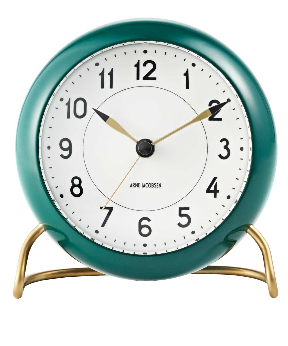 ARNE JACOBSEN Table Clock Station GREEN AJ43677 アルネヤコブセン 置き時計