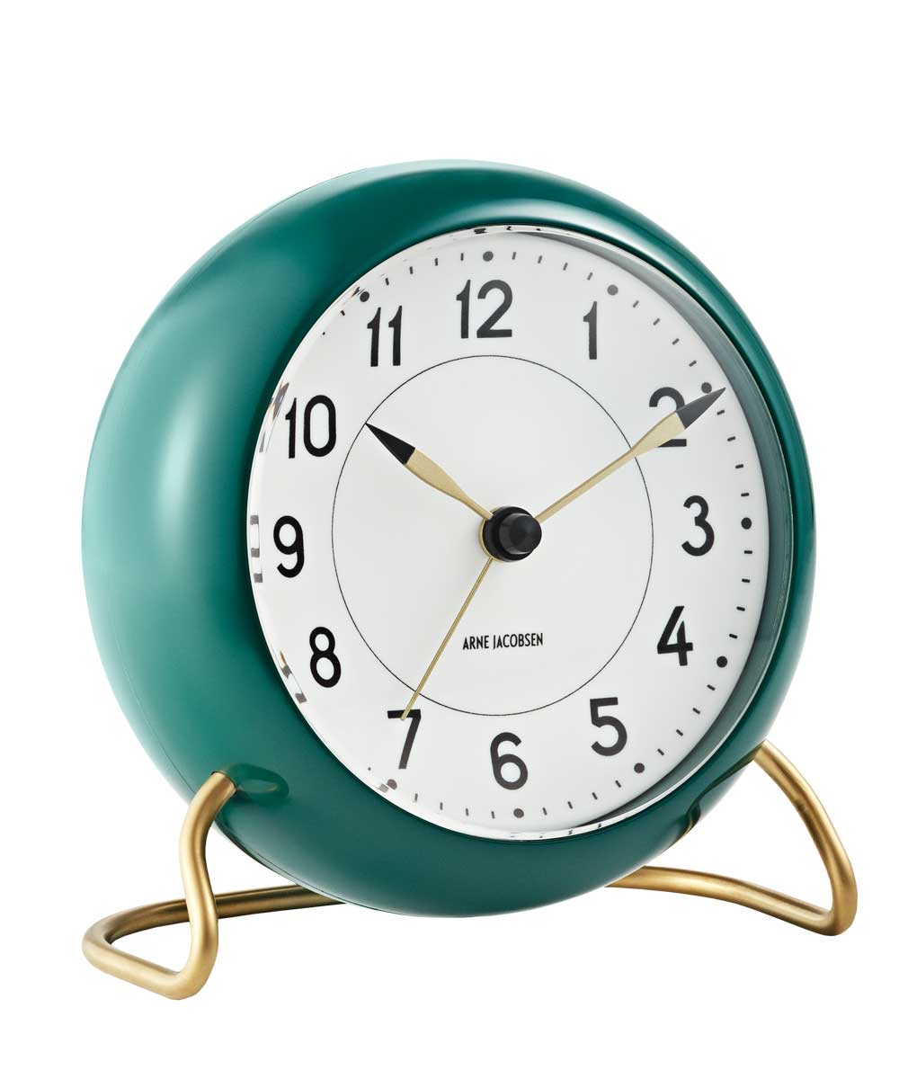 ARNE JACOBSEN Table Clock Station GREEN AJ43677 アルネヤコブセン 置き時計