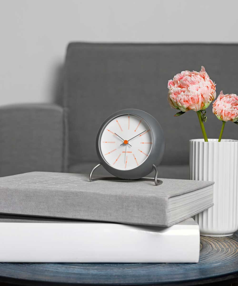 ARNE JACOBSEN Table Clock Bankers GRAY AJ43694 アルネヤコブセン 置き時計