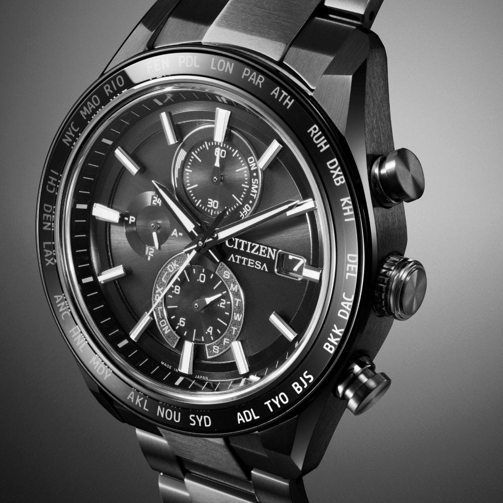 ＜先行予約受付中/10月2日発売＞ CITIZEN ATTESA  ACT Line AT8294-59E ブラックチタンシリーズ シチズン アテッサ 腕時計 メンズ