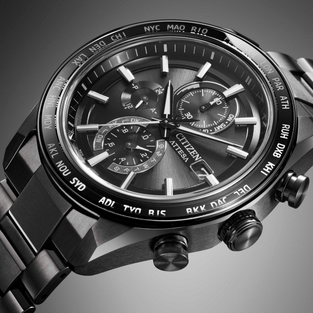 ＜先行予約受付中/10月2日発売＞ CITIZEN ATTESA  ACT Line AT8294-59E ブラックチタンシリーズ シチズン アテッサ 腕時計 メンズ