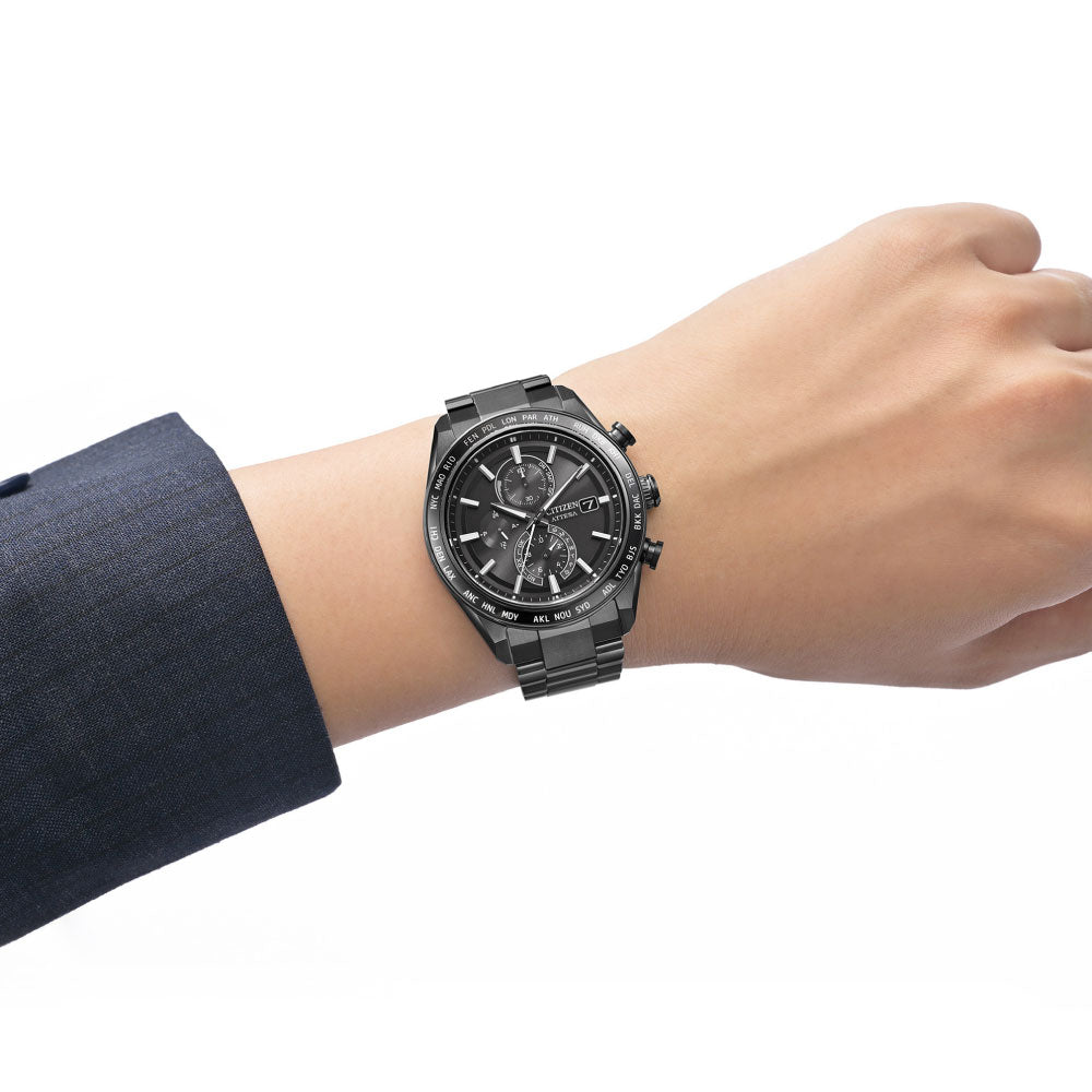 ＜先行予約受付中/10月2日発売＞ CITIZEN ATTESA  ACT Line AT8294-59E ブラックチタンシリーズ シチズン アテッサ 腕時計 メンズ