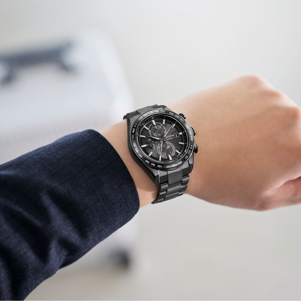 ＜先行予約受付中/10月2日発売＞ CITIZEN ATTESA  ACT Line AT8294-59E ブラックチタンシリーズ シチズン アテッサ 腕時計 メンズ