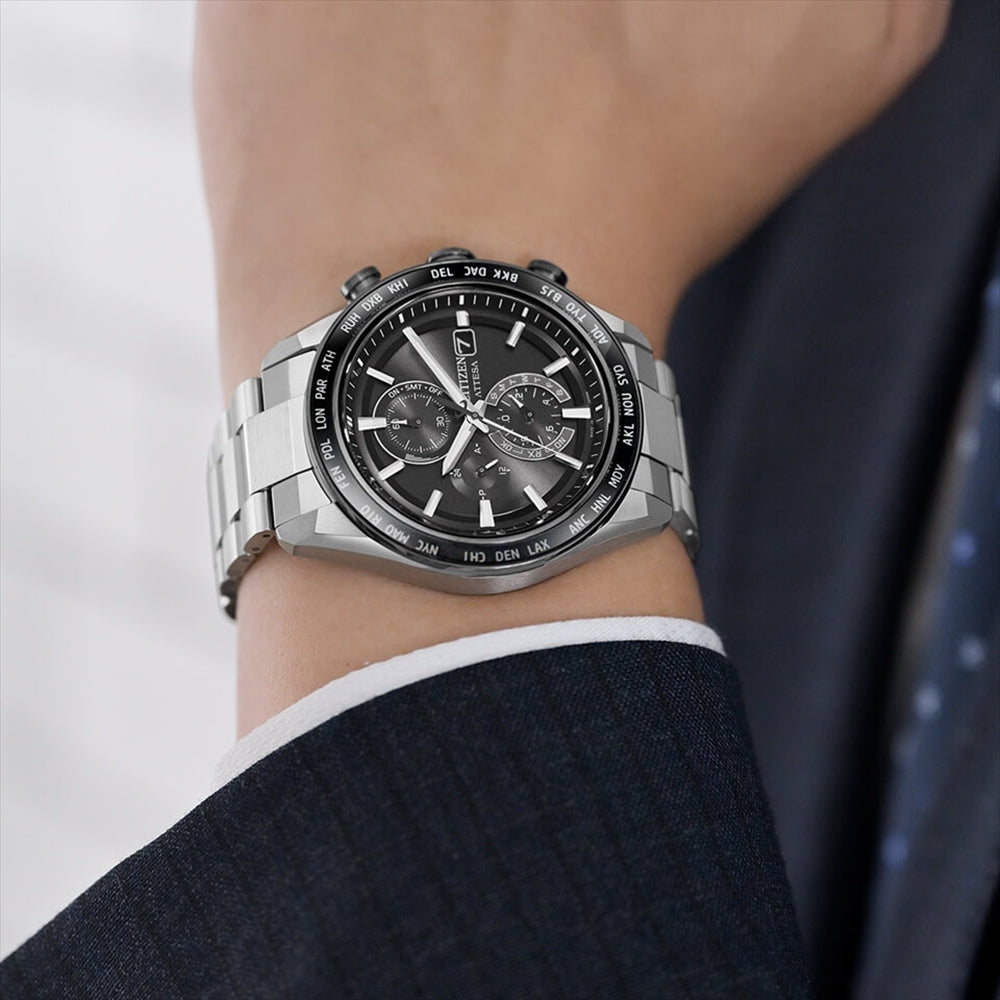 ＜先行予約受付中/10月2日発売＞CITIZEN ATTESA  ACT Line AT8295-56E ブラックチタンシリーズ アテッサ 腕時計 メンズ