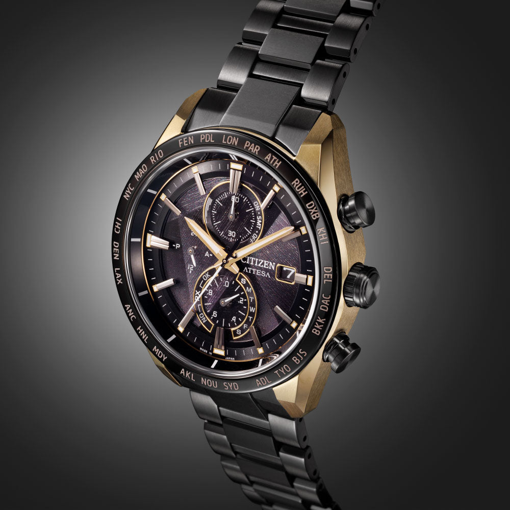 CITIZEN ATTESA ACT Line AT8384-58E LIGHT in BLACK Eco-Drive 50th Anniversary Edition 世界限定2,200本 ブラックチタンシリーズ シチズン アテッサ アクトライン