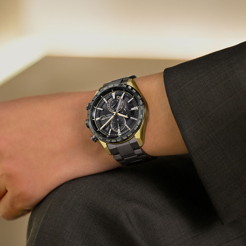 CITIZEN ATTESA ACT Line AT8384-58E LIGHT in BLACK Eco-Drive 50th Anniversary Edition 世界限定2,200本 ブラックチタンシリーズ シチズン アテッサ アクトライン