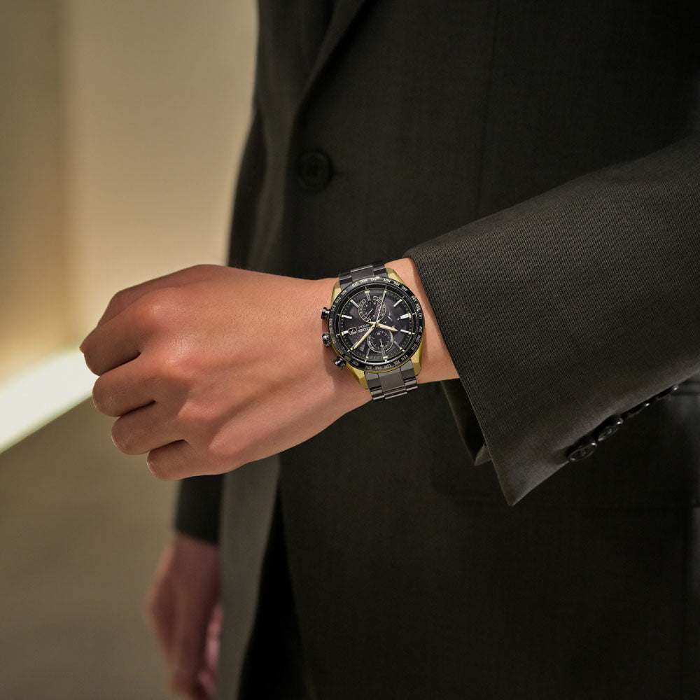 CITIZEN ATTESA ACT Line AT8384-58E LIGHT in BLACK Eco-Drive 50th Anniversary Edition 世界限定2,200本 ブラックチタンシリーズ シチズン アテッサ アクトライン