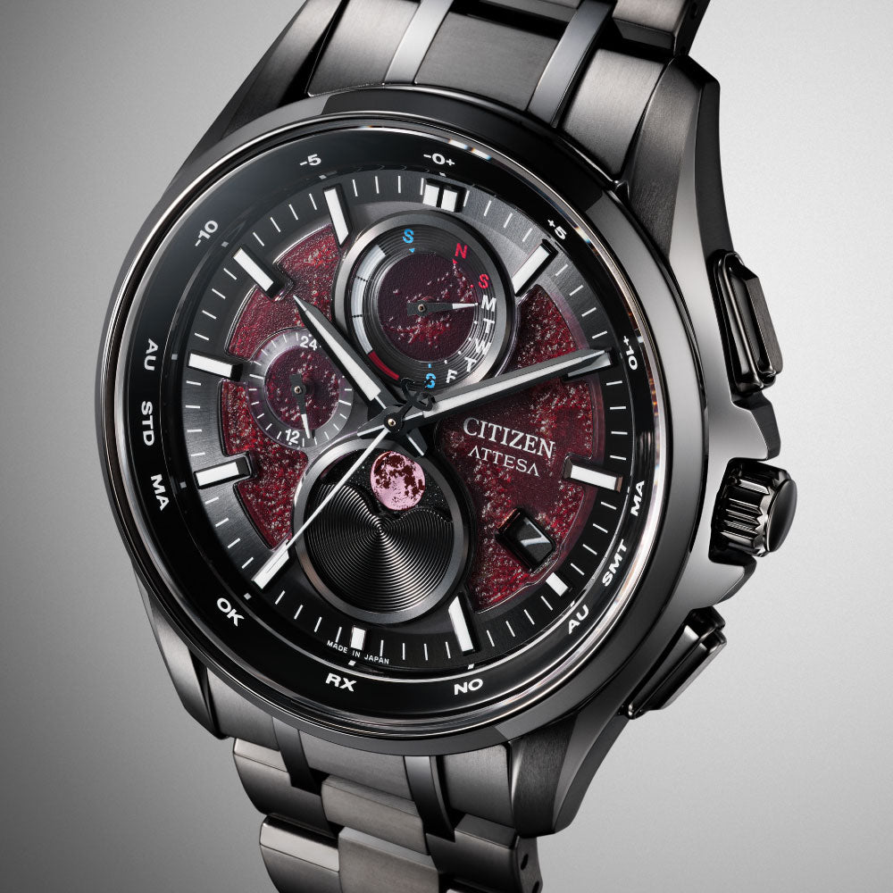 ＜2026年2月26日発売＞CITIZEN ATTESA Shades of Red BY1005-73Z 世界限定2,200本 ブラックチタンシリーズ シチズン アテッサ