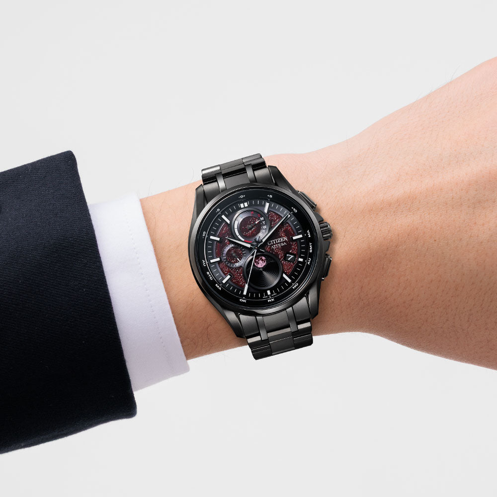 ＜2026年2月26日発売＞CITIZEN ATTESA Shades of Red BY1005-73Z 世界限定2,200本 ブラックチタンシリーズ シチズン アテッサ