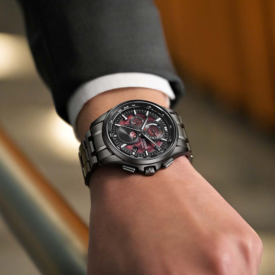 ＜2026年2月26日発売＞CITIZEN ATTESA Shades of Red BY1005-73Z 世界限定2,200本 ブラックチタンシリーズ シチズン アテッサ