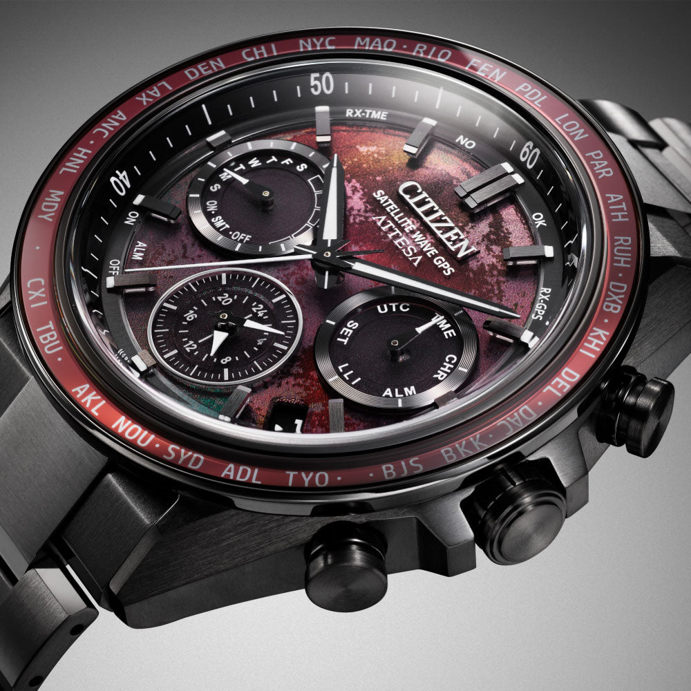 ＜2026年2月26日発売＞CITIZEN ATTESA ACT Line Shades of Red CC4077-71Z 世界限定1,800本 ブラックチタンシリーズ シチズン アテッサ