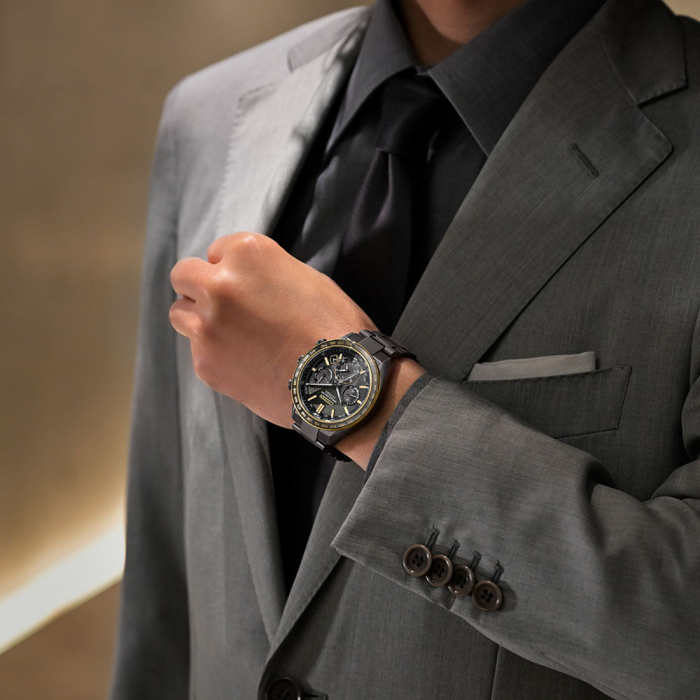 CITIZEN ATTESA ACT Line CC4078-51E LIGHT in BLACK Eco-Drive 50th Anniversary Edition 世界限定1,900本 ブラックチタンシリーズ シチズン アテッサ アクトライン