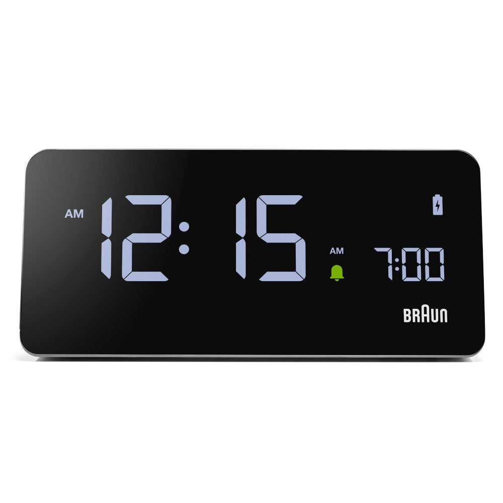 BRAUN Digital Alarm Clock BC21G ブラウン 時計 置き時計 Qiワイヤレス充電 卓上時計 インテリア時計 デジタルクロック