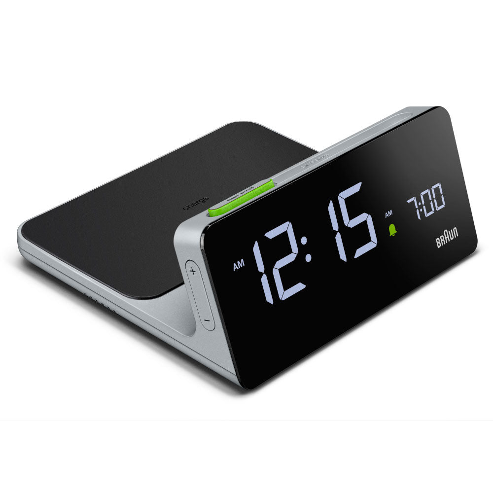 BRAUN Digital Alarm Clock BC21G ブラウン 時計 置き時計 Qiワイヤレス充電 卓上時計 インテリア時計 デジタルクロック