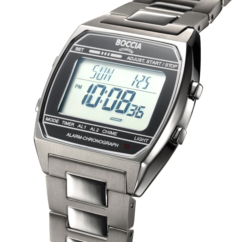 ＜予約受付／6月中旬入荷予定＞BOCCIA TITANIUM Digital 3738-05 ボッチア 腕時計 メンズ デジタル時計 ※入荷後より順次発送