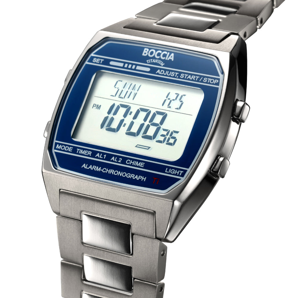 ＜予約受付／5月中旬入荷予定＞BOCCIA TITANIUM Digital 3738-06 ボッチア 腕時計 メンズ デジタル時計 ※入荷後より順次発送