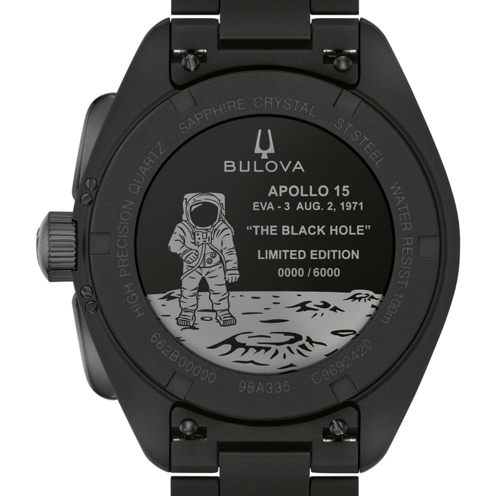 ＜2026年11月19日発売＞BULOVA Lunar Pilot Chronograph “Black Hole” 98A335 世界限定6000本 ブローバ 腕時計 メンズ