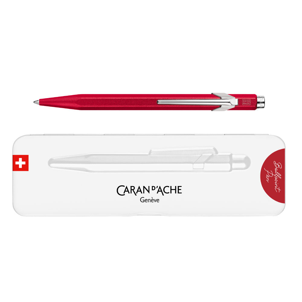 Caran d'Ache  849 カランダッシュ カラーマット X レッド ボールペン スリムパック入り