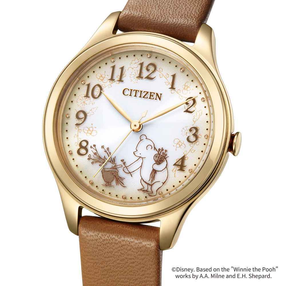 ＜2026年8月6日発売＞CITIZEN COLLECTION Disney Collection 「クラシックプー」 EM0507-07W 限定モデル シチズン コレクション ディズニー 腕時計 レディース