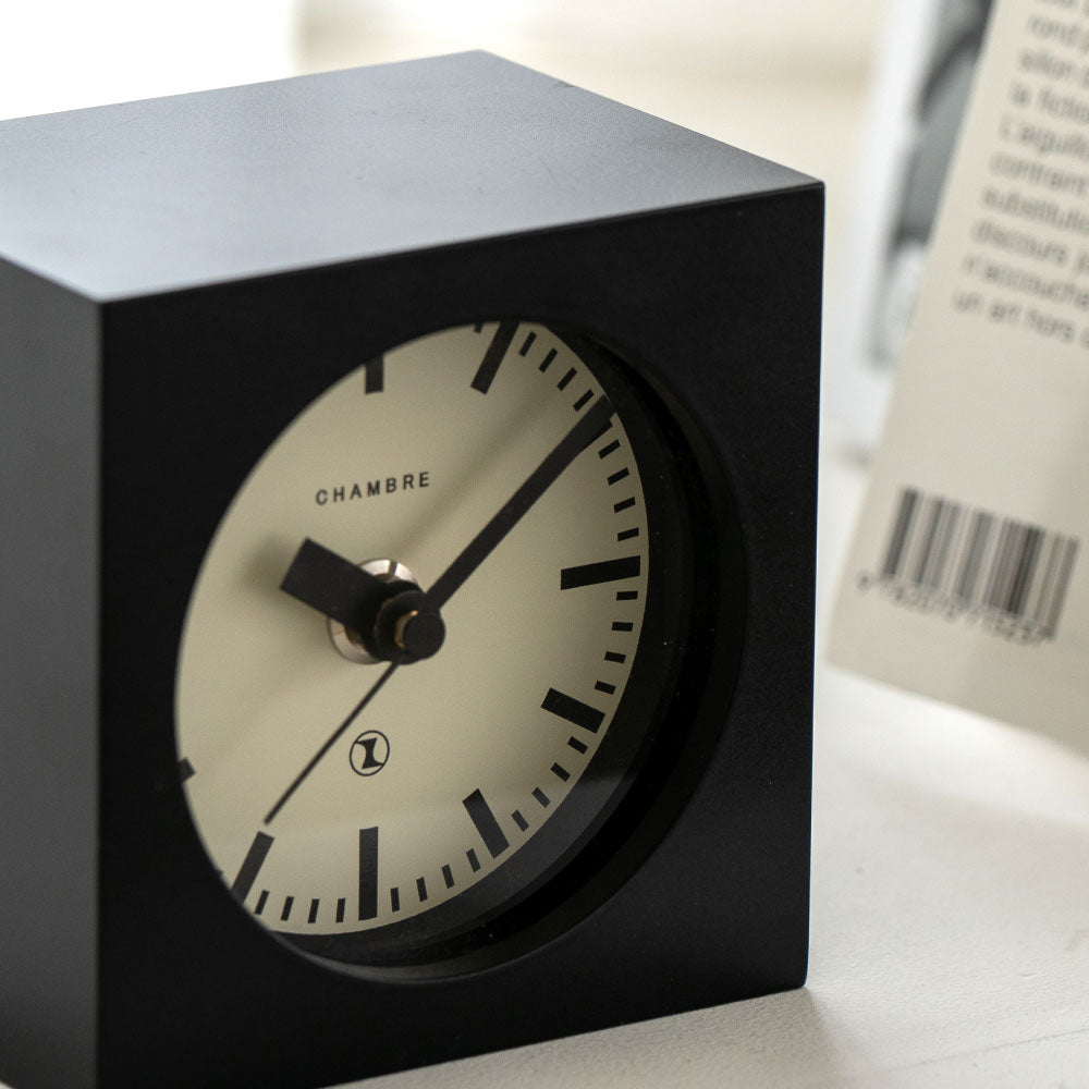 CHAMBRE BLOCK DESK CLOCK BLACK CH-069BK