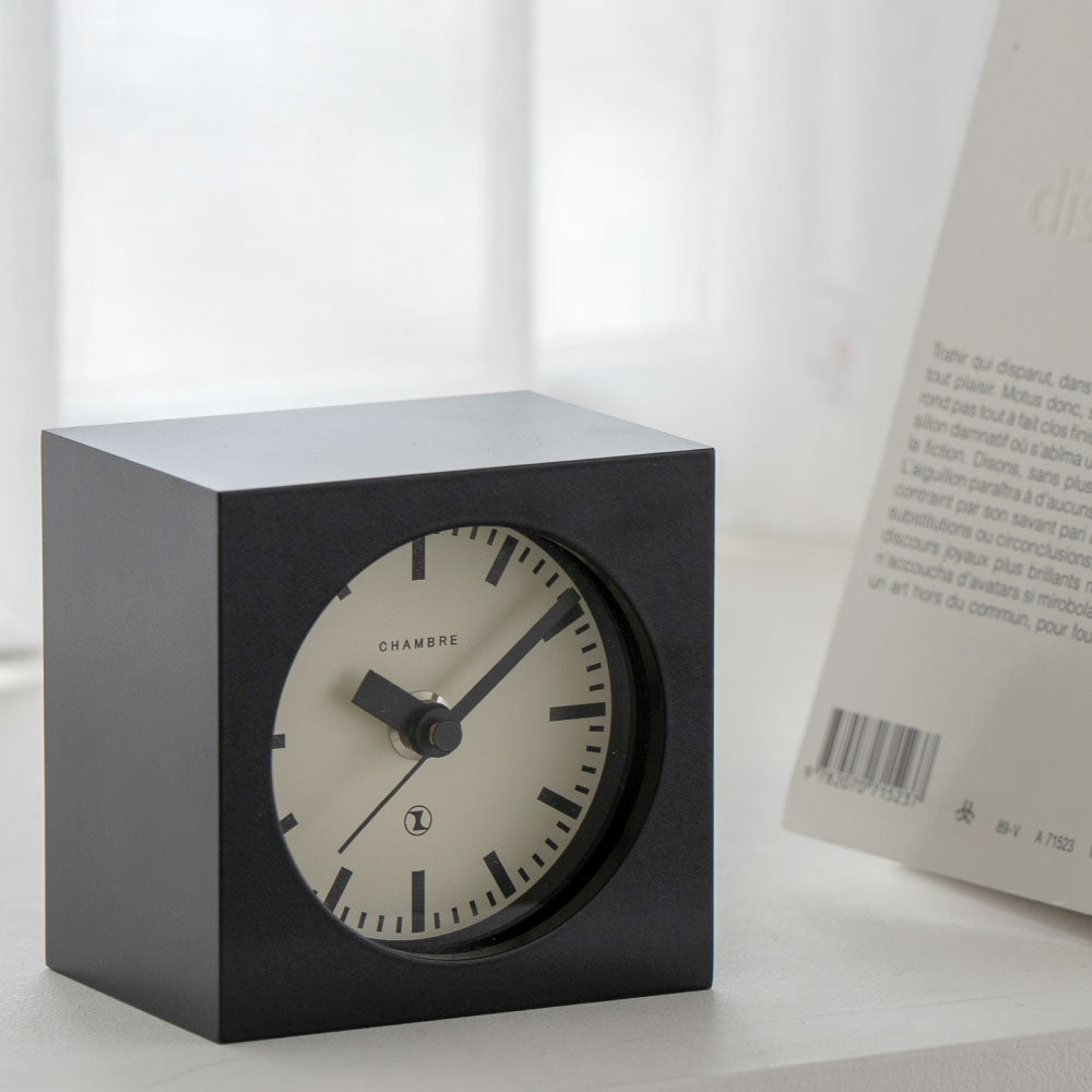 CHAMBRE BLOCK DESK CLOCK BLACK CH-069BK