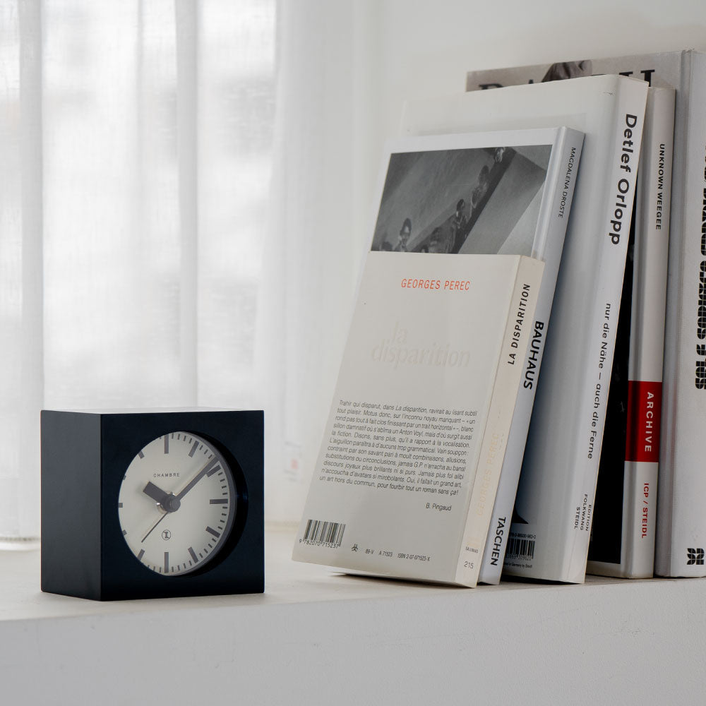 CHAMBRE BLOCK DESK CLOCK BLACK CH-069BK