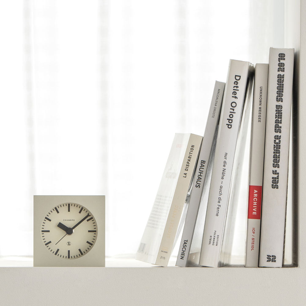 Block Desk Clock CHAMBRE BLOCK DESK CLOCK IVORY CH-069IV – 東京ウォッチスタイル