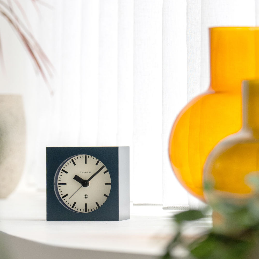 CHAMBRE BLOCK DESK CLOCK NAVY CH-069NV