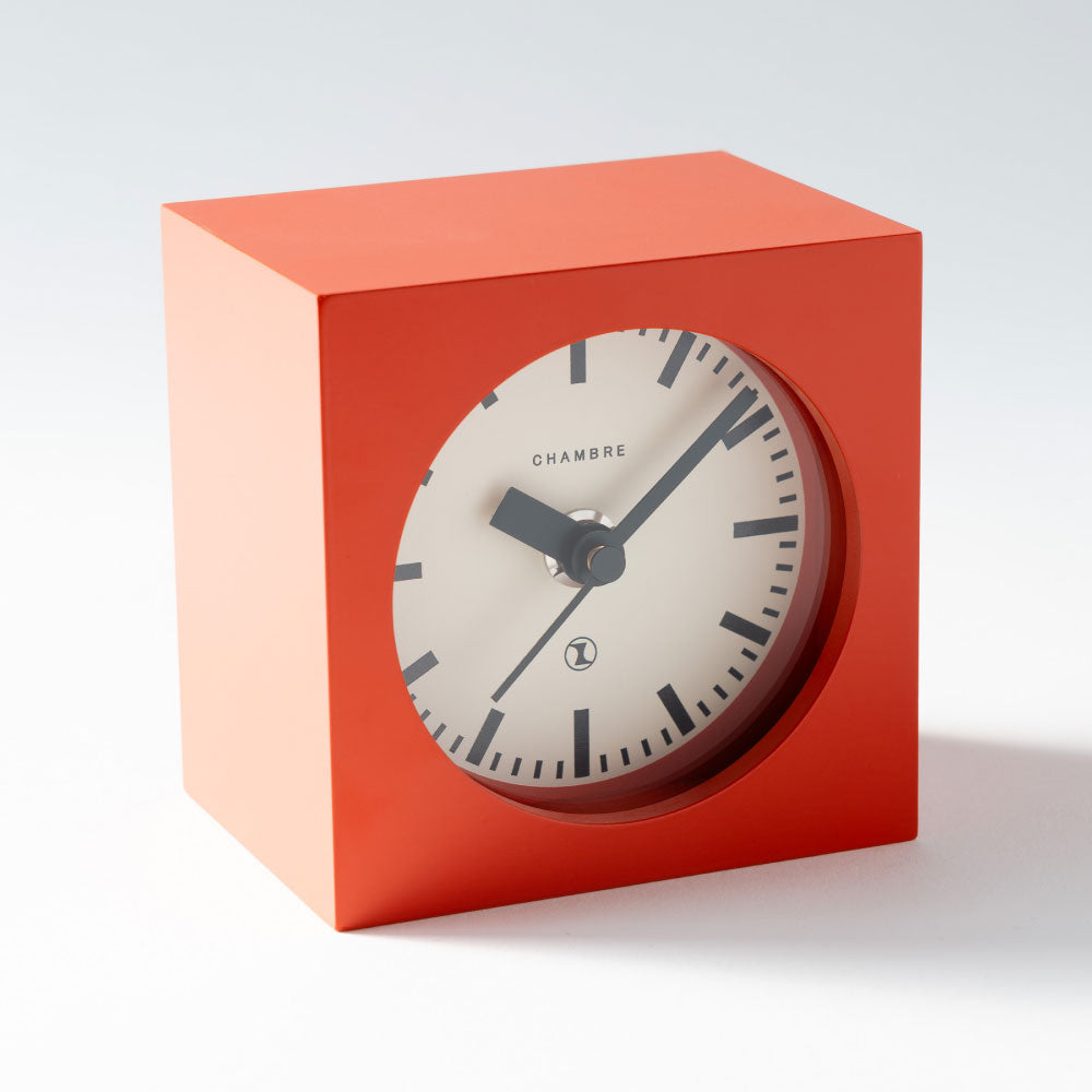 CHAMBRE BLOCK DESK CLOCK RED CH-069RD