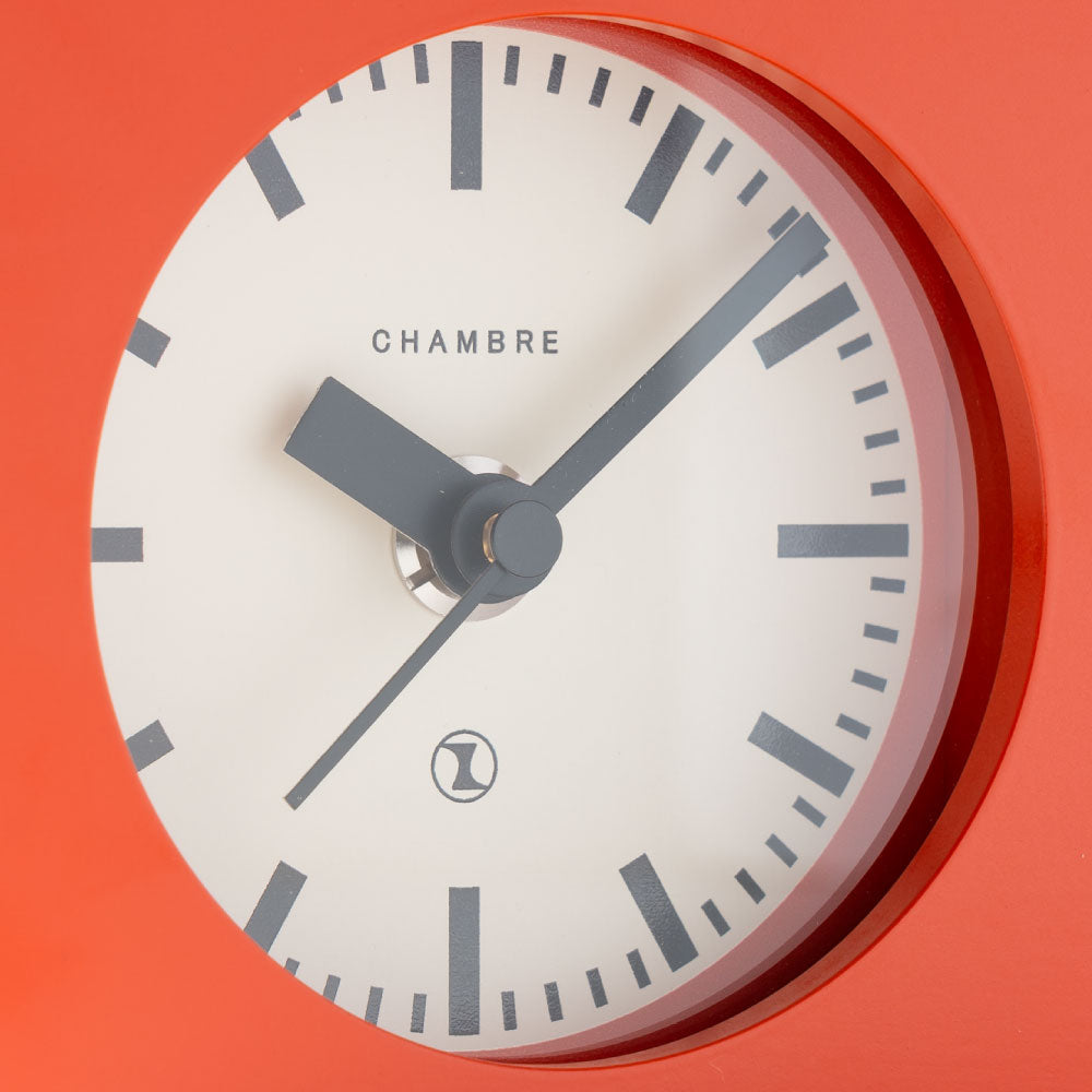 CHAMBRE BLOCK DESK CLOCK RED CH-069RD