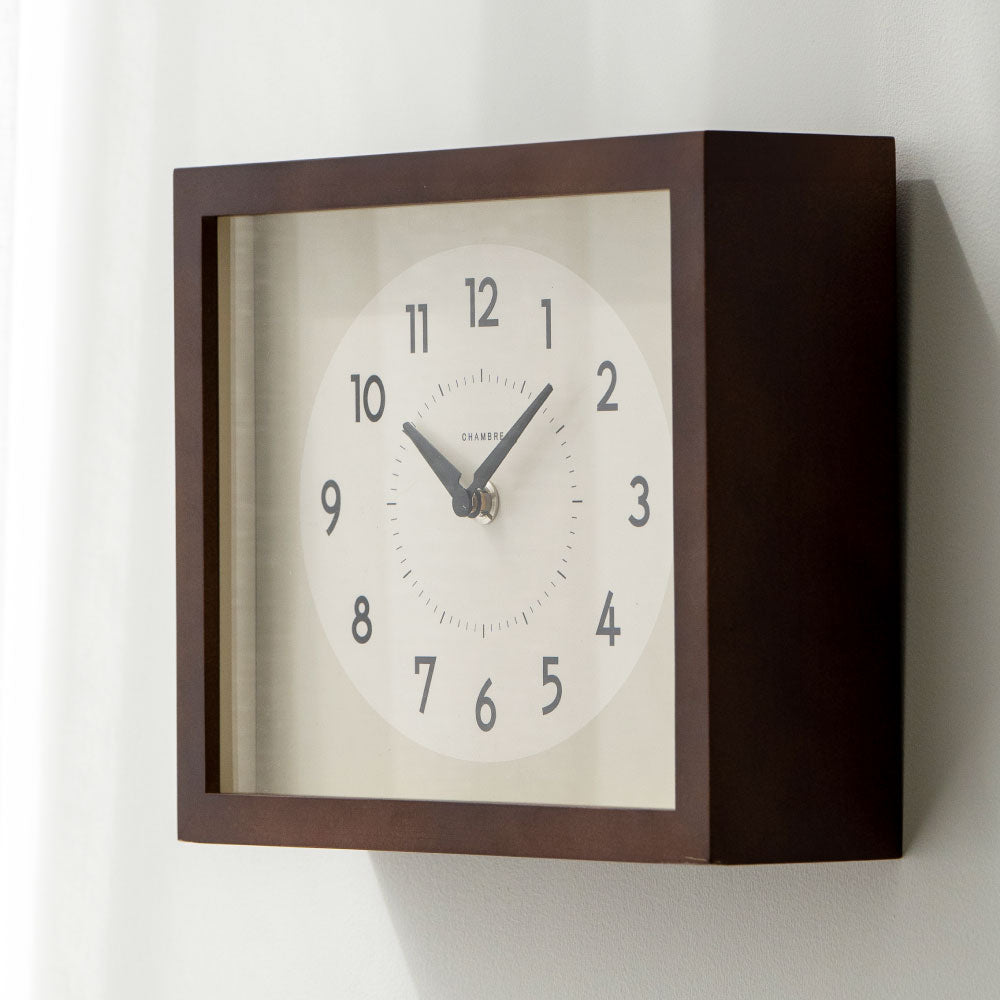 CHAMBRE ひのきの掛け時計 DARK BROWN CH-071DB