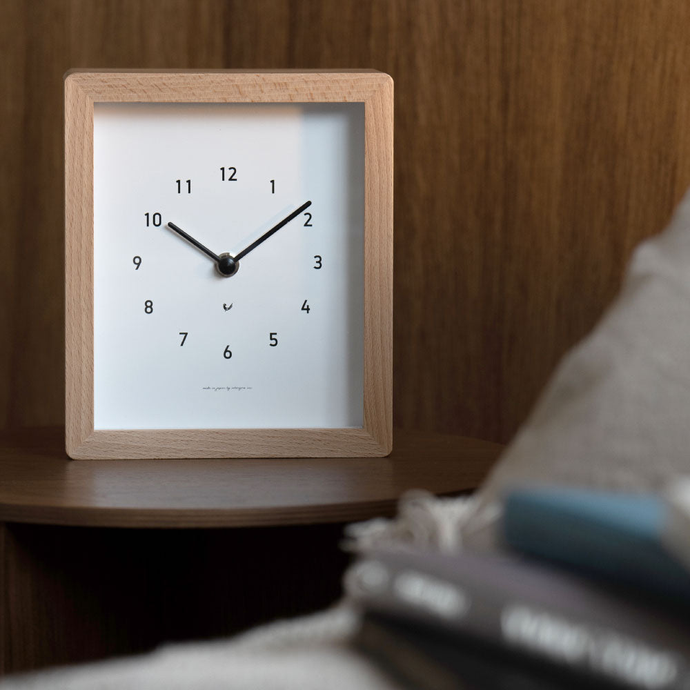 CHAMBRE Blanc CLOCK NATURAL CH-072NA