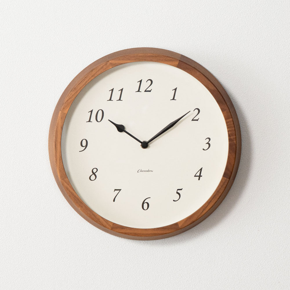 CHAMBRE Clair CLOCK WALNUT CH-076WN シャンブル 掛け時計 電波時計