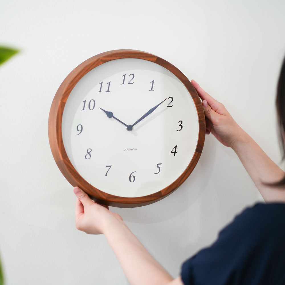CHAMBRE Clair CLOCK WALNUT CH-076WN シャンブル 掛け時計 電波時計