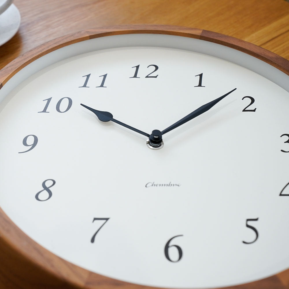 CHAMBRE Clair CLOCK WALNUT CH-076WN シャンブル 掛け時計 電波時計