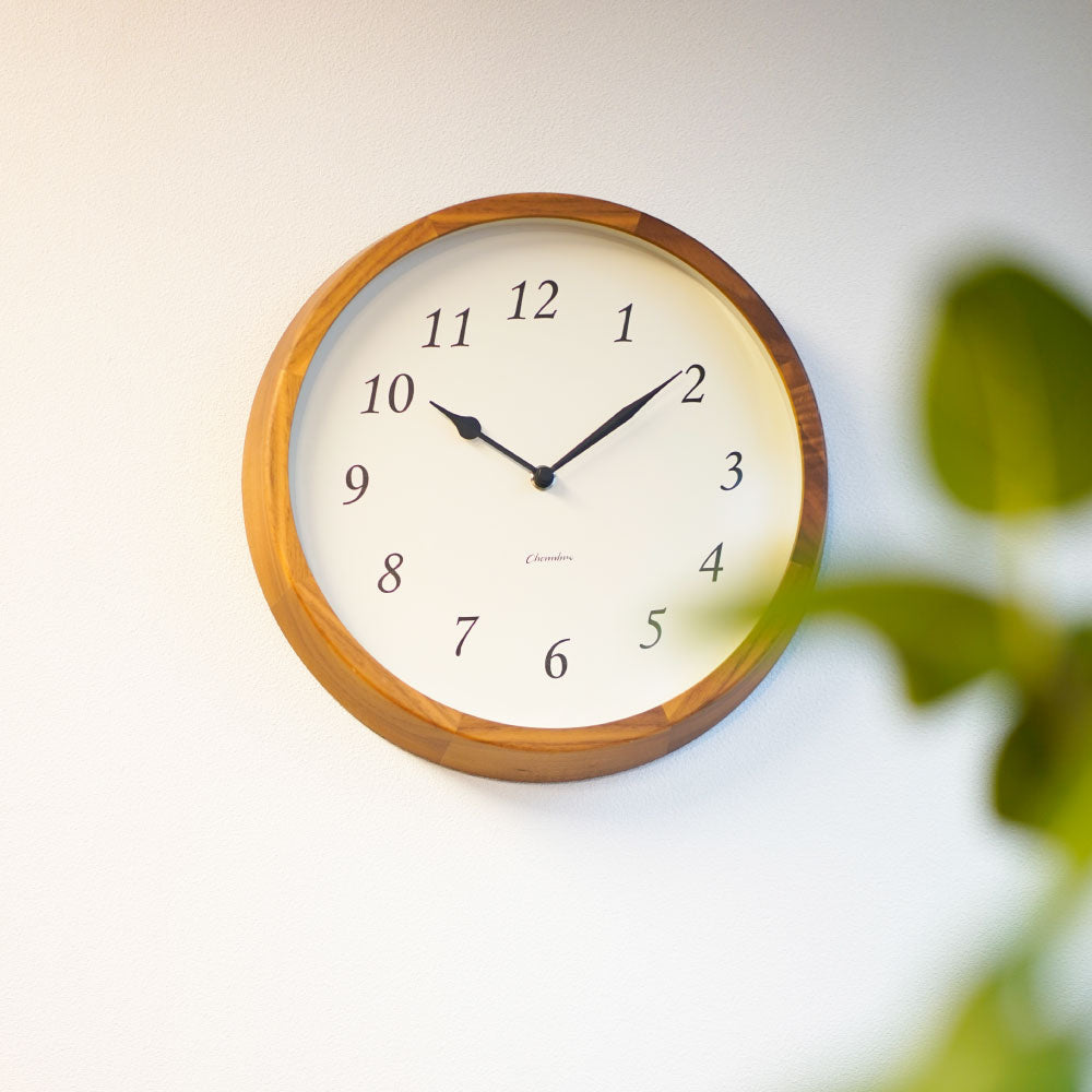 CHAMBRE Clair CLOCK WALNUT CH-076WN シャンブル 掛け時計 電波時計