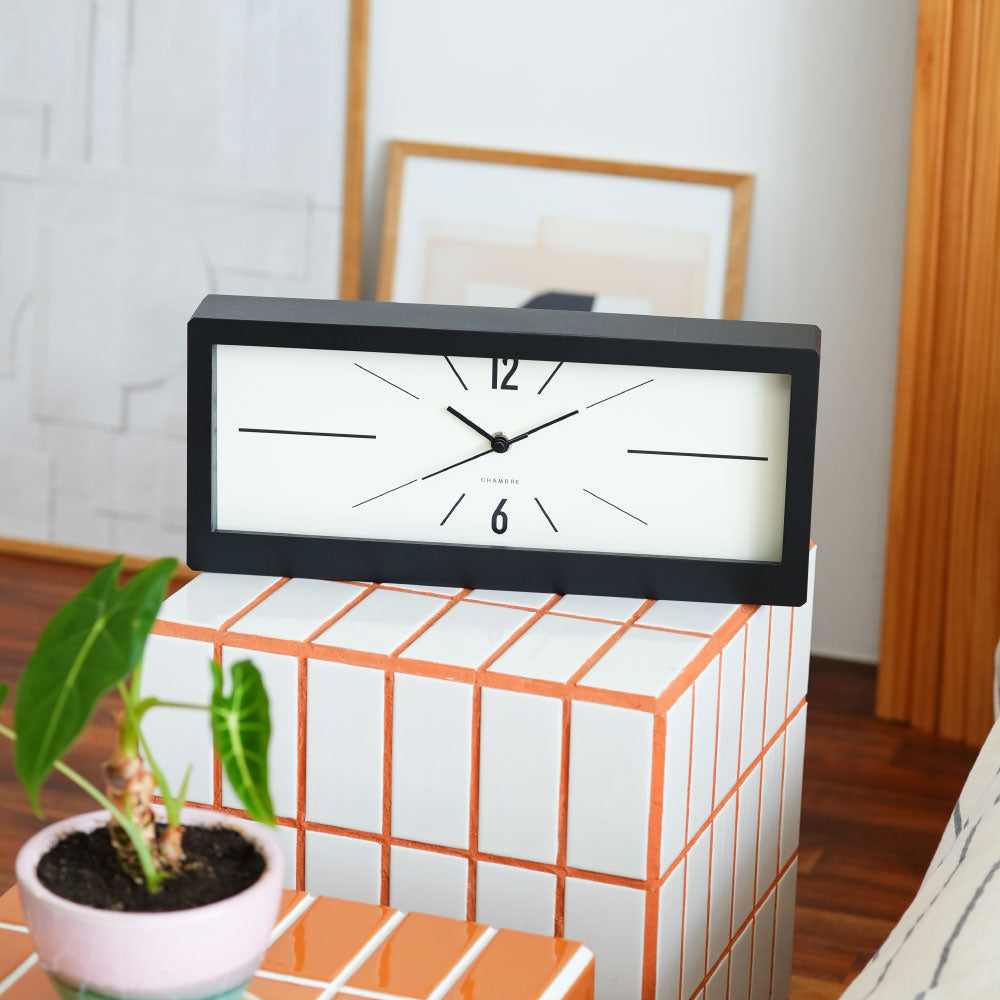 CHAMBRE LINEAR CLOCK CH-078BK シャンブル 時計 壁掛け時計 置き時計