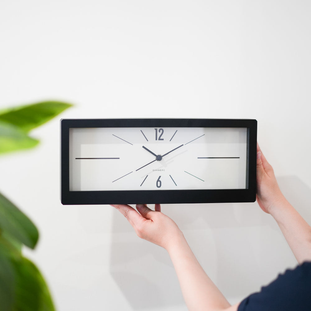 CHAMBRE LINEAR CLOCK CH-078BK シャンブル 時計 壁掛け時計 置き時計