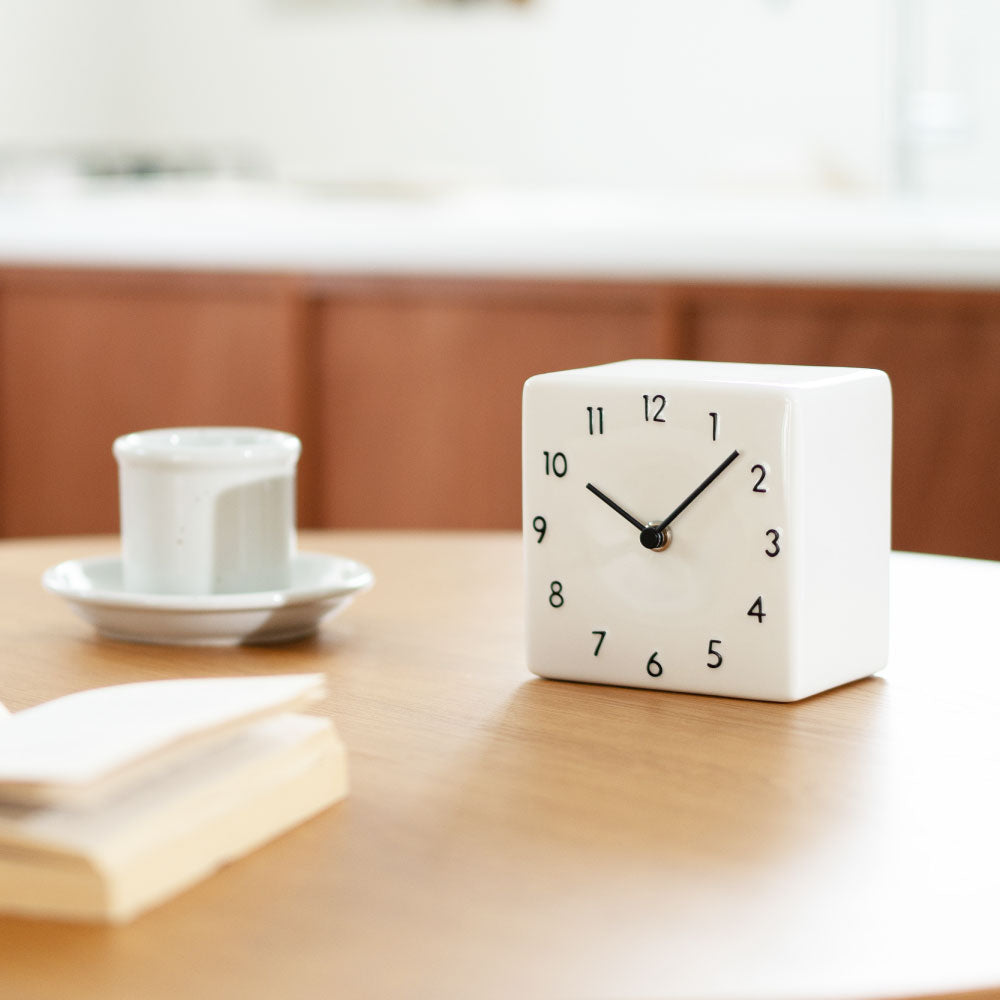 CHAMBRE 陶器の置き時計 CH-079BK シャンブル 時計 置き時計 インテリア時計